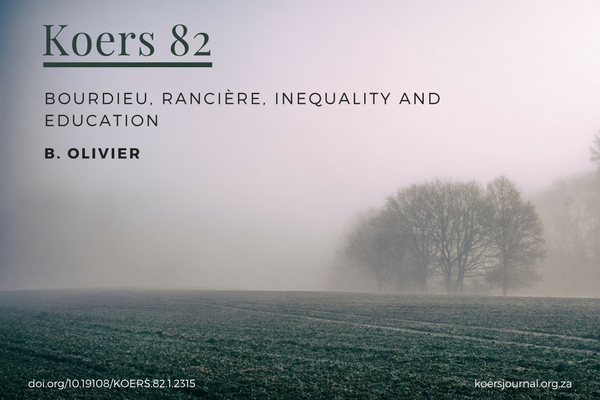 Bourdieu, Rancière, Inequality and Education